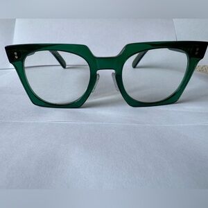 Ottica Venezia 2000 green eyeglasses, handmade in Italy. Torcello style name.